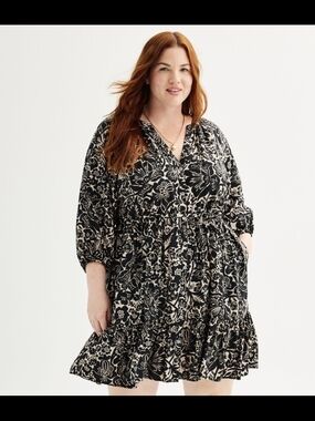 Sonoma Femme Button Front Mini Dress